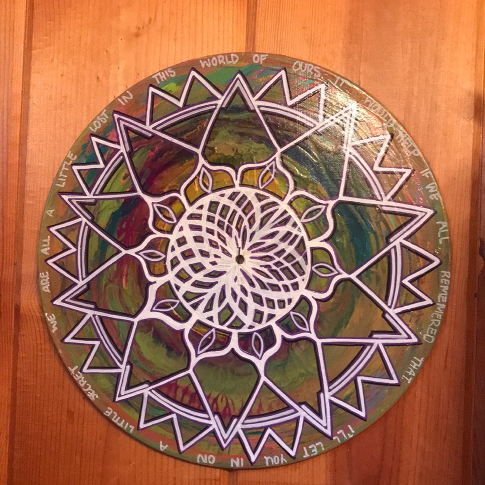 Abstract Mandala Wall Art - Multicolor